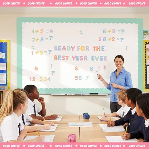 221 Pcs Pastel Checkered Bulletin Board Letters for Classroom (221 Count)