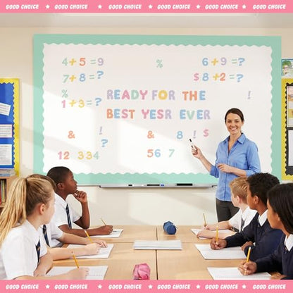 221 Pcs Pastel Checkered Bulletin Board Letters for Classroom (221 Count)