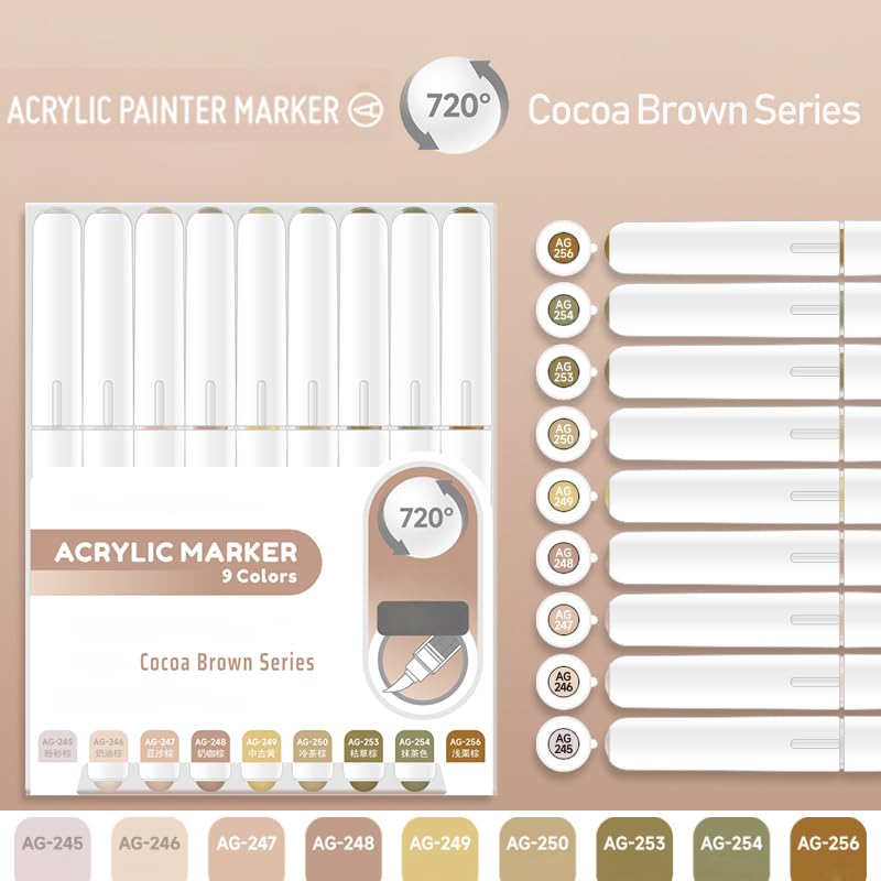 Water Based Acrylic Paint Markers (9 Count)