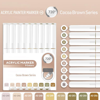 Water Based Acrylic Paint Markers (9 Count)