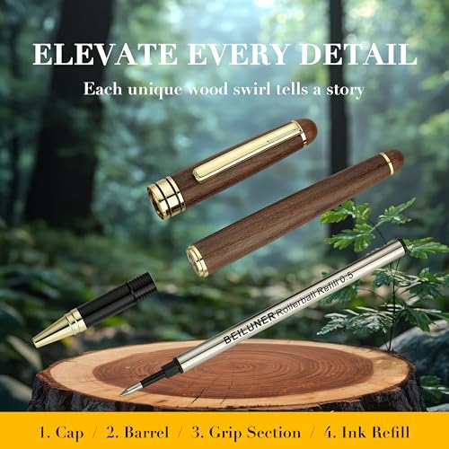 Luxury Wood Ballpoint Pen Writing Set
