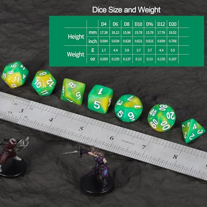 6 Sets Polyhedral Dice (42 Count)