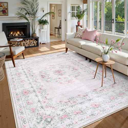Floral Bow Print 8x10 Area Rugs