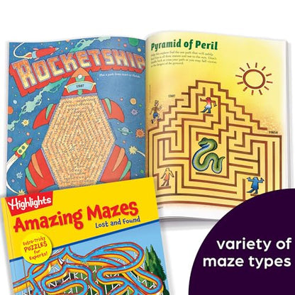 Amazing Mazes Expert Maze Books for Kids Ages 6 and Up (2 Count)