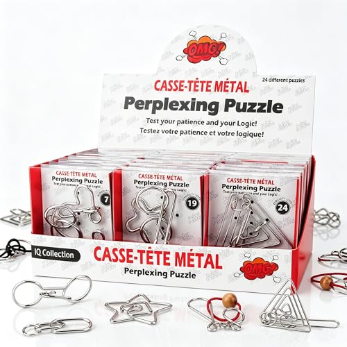 Metal Puzzles Brain Teaser (24 Count)