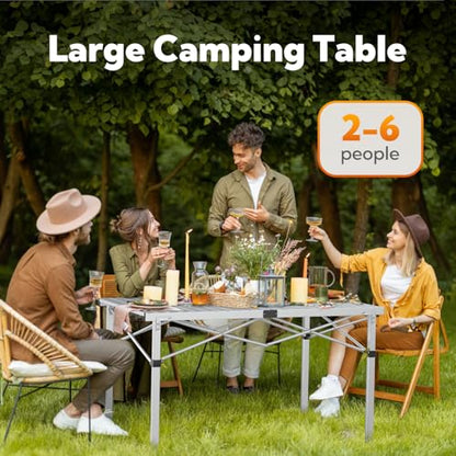 46.4" Large Camping Table for 2