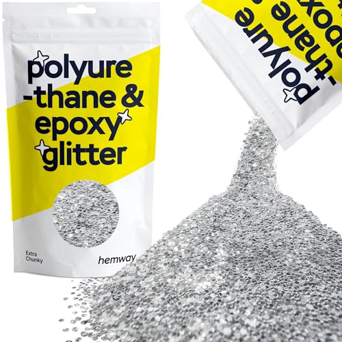 Resin Glitter Silver 100g Extra Chunky Polyurethane & Epoxy Glitter (3.5274 Ounce)