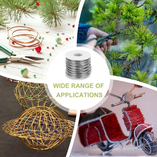 9 Gauge Anodized Aluminum Craft Wire Bendable Bonsai Training Wire 56 Feet 3mm for Sculpting Crafts Wreath Floral Beading Jewelry Making