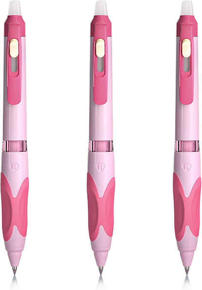 M&G 3 PCS Retractable Erasable Gel Pens, 0.5mm Black Ink Gel Pen, Fine Point Erasable Pen Make Mistakes Disappear, Premium Comfort Grip Note Taking and Crossword Puzzles