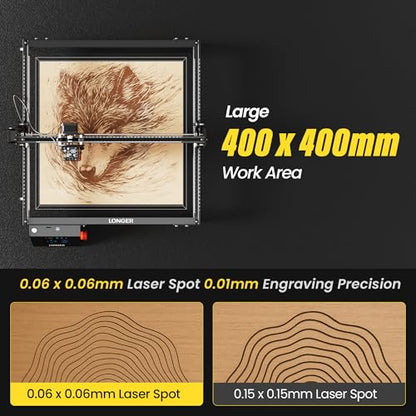 Laser Engraver Ray5 10000mW Engraver Machine DIY CNC Laser Cutter Tool for Metal Glass Wood Working Area 15.7 "x15.7" with Air Assist Rotary Roller Kit Laser