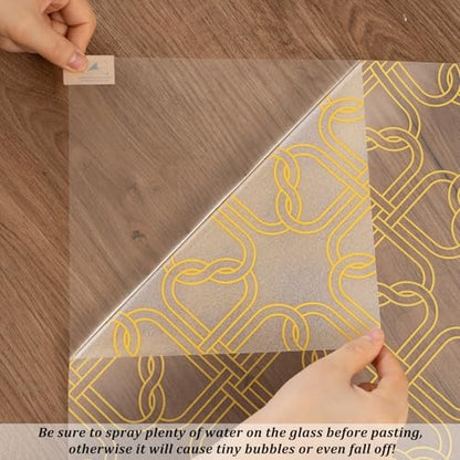 Celtic Knot Seamless Pattern Full Privacy Window Film 17.7'' x 78.7''