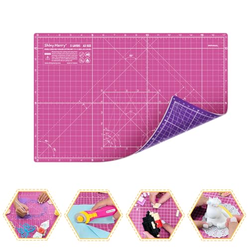 Self Healing Cutting Mat A3 12"x 18" Double Sided Pink Mat