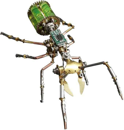 Steampunk Mechanical Ant Model Kit for Adults – 3D DIY Metal Insect Puzzle with Retro Brass Design, Collectible Robot Sculpture for Home & Office Decor, Gift for Hobbyists and Makers (Gatling Ant)