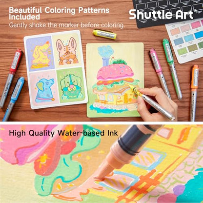 Automatic Ink Control Acrylic Paint Markers (48 Count)