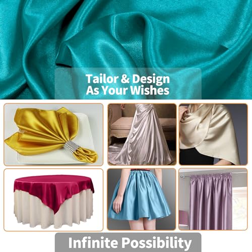 Teal Satin Fabric