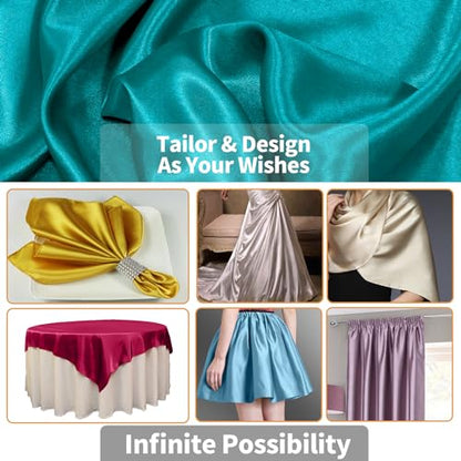 Teal Satin Fabric