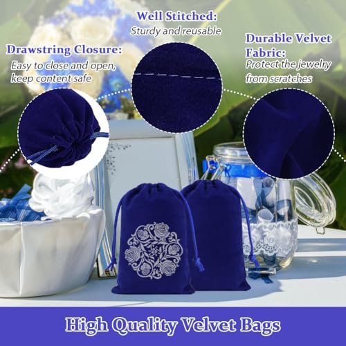 20pcs Velvet Bags with Drawstring (20 Count)