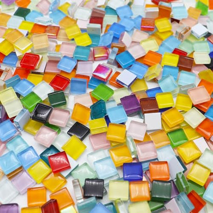 600Pcs 1.1LB Mixed Colors Mosaic Tiles (600 Count)