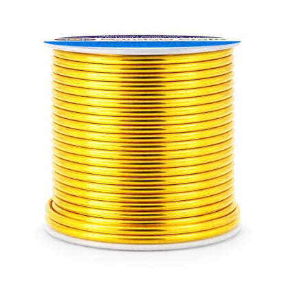 12 Gauge Light Gold Tone Anodized Aluminum Craft Wire 60 FT (60 Foot)