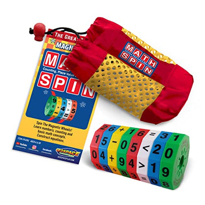 Original Math Spin Educational Travel Edition for Kids with Numbers & Arithmetic Operations