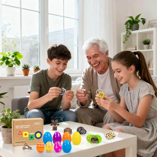 9 Piece Metal Brain Teaser Puzzle Set (9 Count)