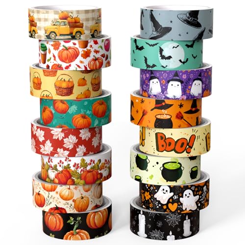 Halloween Washi Tape Set 16 Rolls (160 Foot)