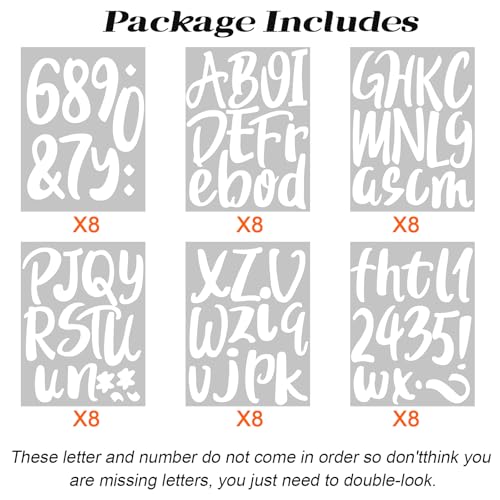 576 Pcs 8 Sheets Letters Stickers Vinyl Alphabet Number Decals Back to School Supplies for Water Bottles Cups Mailbox Scrapbooking Bulletin Board Classroom Decor (8 Count)
