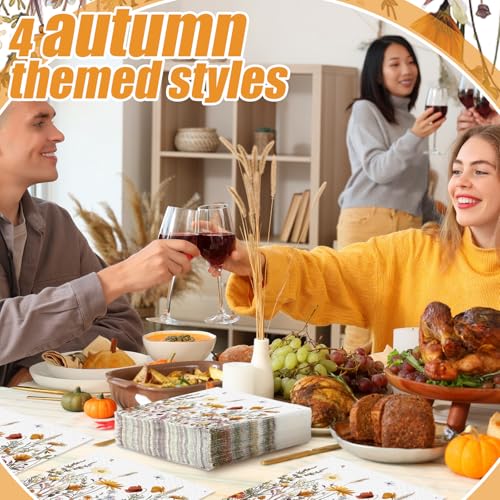 100 Pieces Fall Wildflower Cocktail Napkins 2 (100 Count)