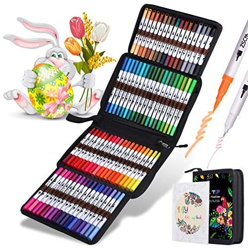 ZSCM 72 Colors Markers for Adult Coloring Books No Bleeding (72 Count)