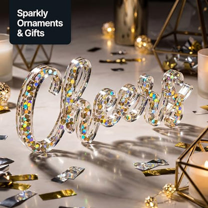 Craft Glitter Shaker Gold Silver Holographic 110g Super Chunky (3.9 Ounce)