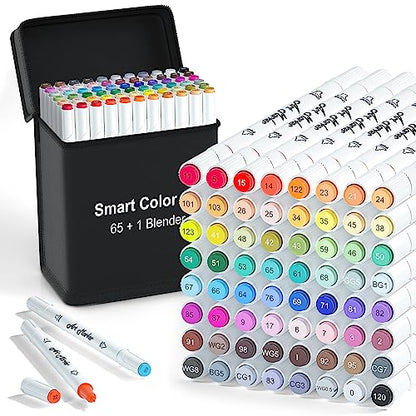 Markers 65 Coloring Markers and 1 Blender (66 Count)