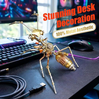 Steampunk Ant 3D Metal Puzzle Model Mechanical Kits 150+ Parts 2 (100 Count)