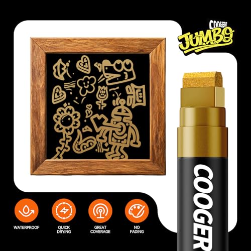 3Pcs Gold Jumbo Poster Markers