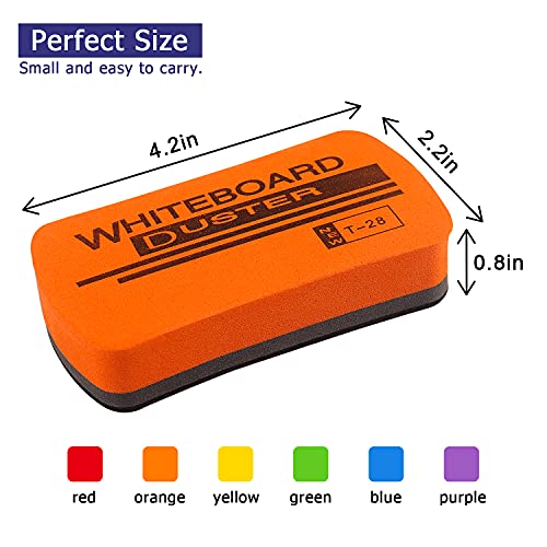 6 Pack Magnetic Dry Erase Erasers 4.2" x 2.2" (6 Count)