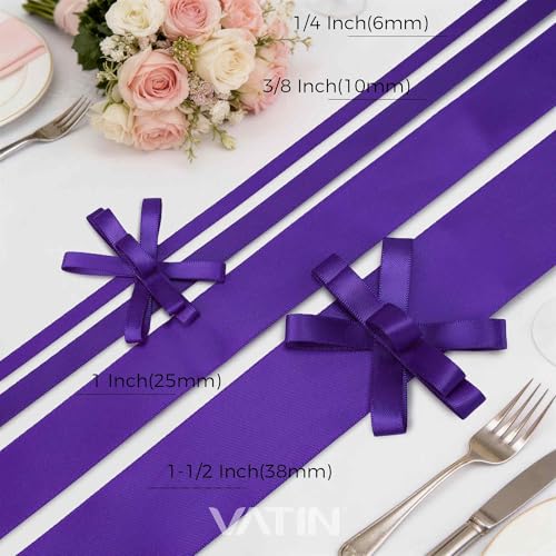 Purple Satin Ribbon 3 (150 Foot)
