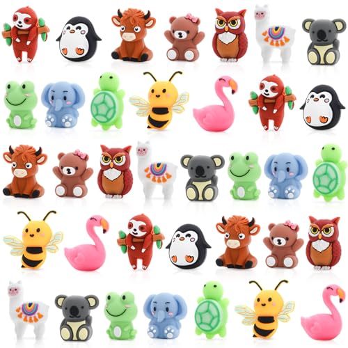 36Pcs 3D Animal Silicone Focal Beads for Pens (36 Count)