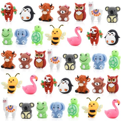 36Pcs 3D Animal Silicone Focal Beads for Pens (36 Count)