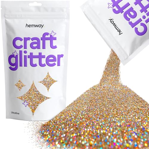 Craft Glitter Gold Silver Holographic 100g Ultrafine Glitter (3.5 Ounce)