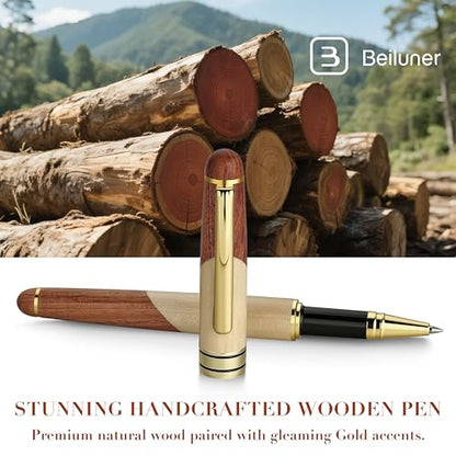 Luxury Wood Ballpoint Pen Writing Set
