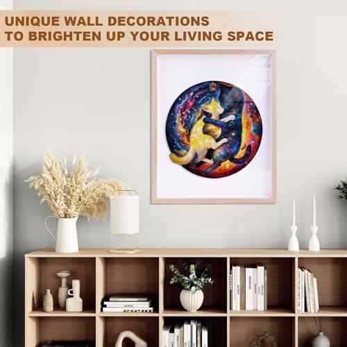 Cat Solar System Space Wooden Puzzles for Adults (280 Count)