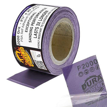 Premium 2000 Grit PSA Purple Film Ceramic Longboard Sandpaper (60 Foot)
