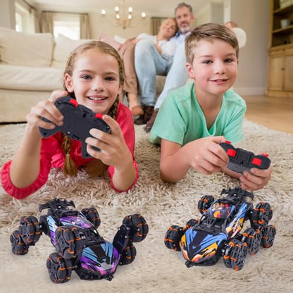 Cool 8 Wheels Hand Controlled RC Stunt Car Toys