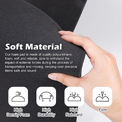 2 Pcs Black Polyurethane Foam Sheet (2 Count)