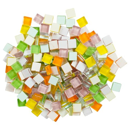 Square Glass Mosaic Tiles for Adults Crafts Supplies
