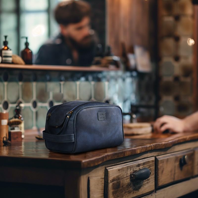 Leather Toiletry Bag for Men