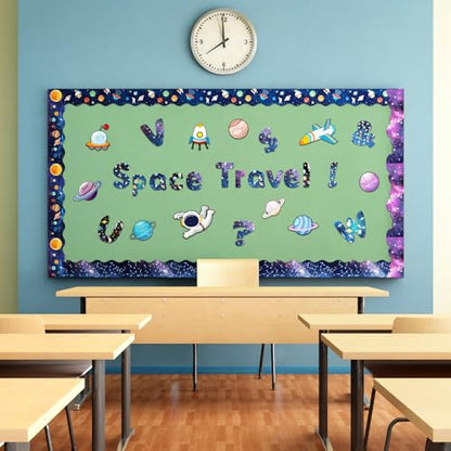 221 Pcs Space Bulletin Board Letters for Classroom Wall (225 Count)