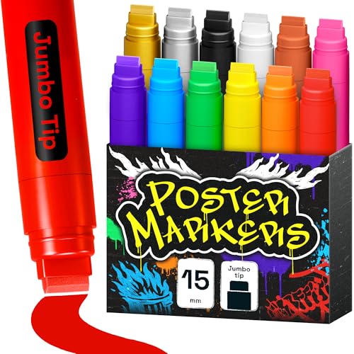 12 Multicolor Paint Pens for Glass Marking (12 Count)