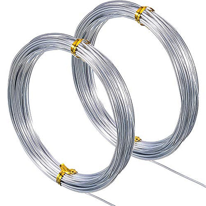 2 Rolls Aluminum Wire for Jewelry Making (65.62 Foot)
