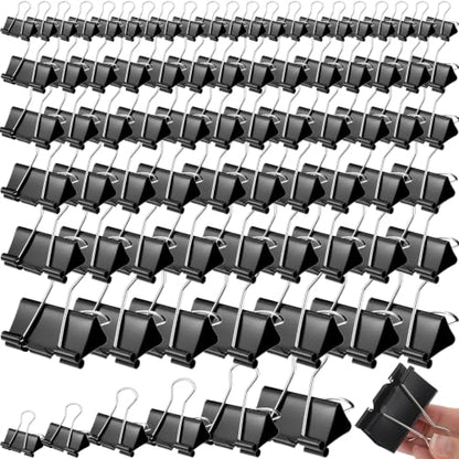 1000 Pcs Binder Clips Bulk Black Metal Clip (1000 Count)