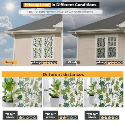 Rainbow 3D Window Stained Glass Privacy Film Decorative